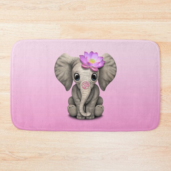 Item preview, Zen Elephant with Pink Yoga Om Symbol designed and sold by JeffBartels.