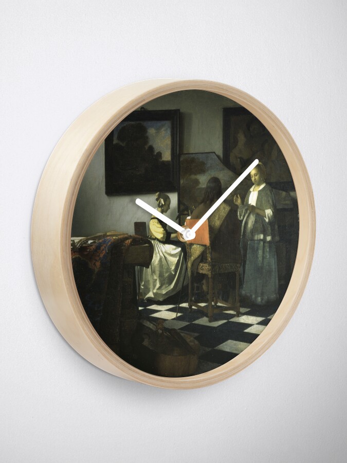 Alternate view of Stolen Art - The Concert by Johannes Vermeer Clock