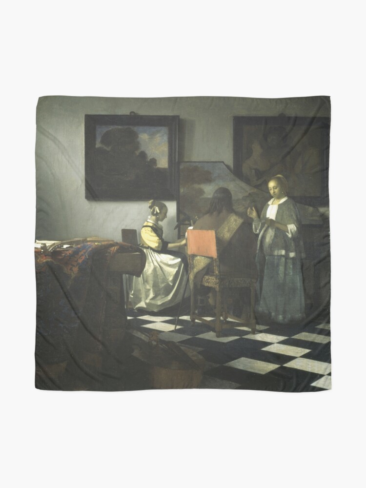 Alternate view of Stolen Art - The Concert by Johannes Vermeer Scarf