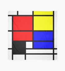 Mondrian style art deco design in basic colors Scarf