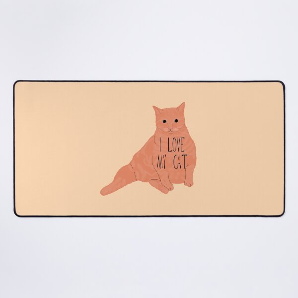 Vista previa del artículo con la obra «Amo a mi gato atigrado naranja», diseñado y vendido por Amy Hadden.