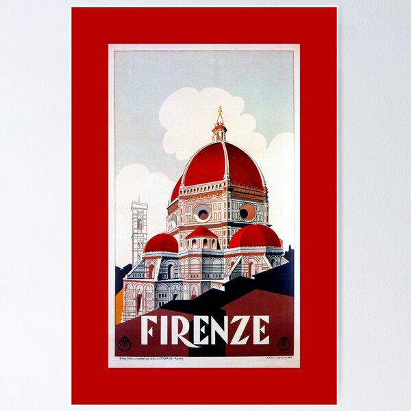 Item preview, Florence Firenze 1920s Italian travel ad, duomo designed and sold by aapshop.