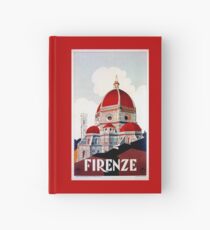 Florence Firenze 1920s Italian travel ad, duomo Hardcover Journal