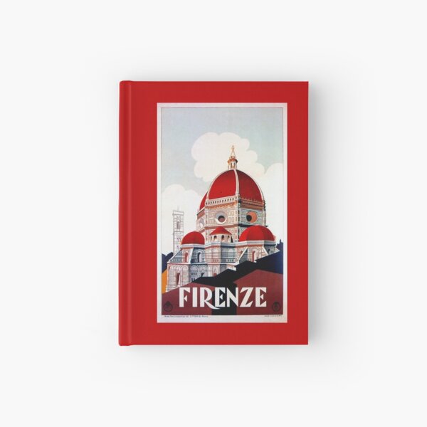 Florence Firenze 1920s Italian travel ad, duomo Hardcover Journal