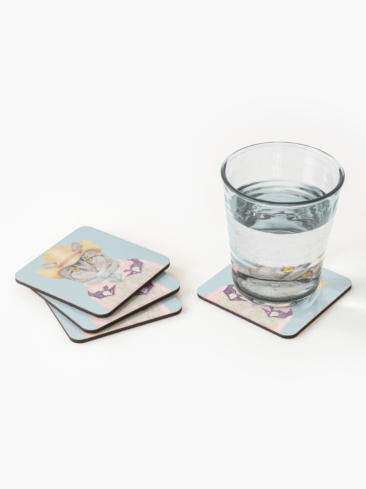 Alternate view of Cowboy Cat Coasters (Set of 4)