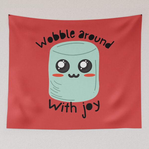 Item preview, Kawaii Blue Marshmallow - Wobble around with joy  designed and sold by SalxSal.
