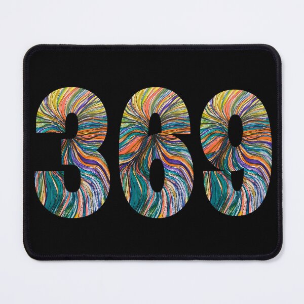 Item preview, Tesla magic manifesting numbers with multicolored abstract interiors designed and sold by Mary Egan.