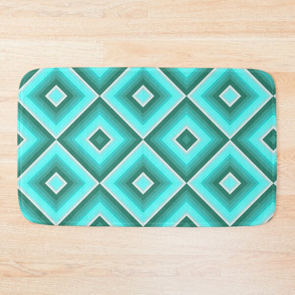 Item preview, Tropical Sea colour inspired offset geometric print designed and sold by 1DaisyChainLane.