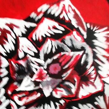 Artwork thumbnail, Red Abstract Flowers by LBlaze