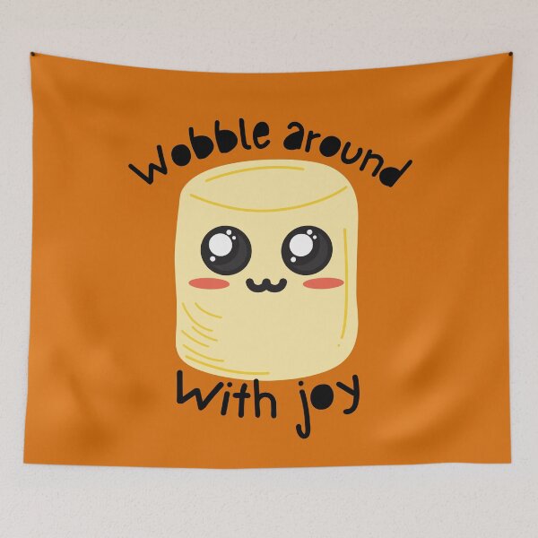 Item preview, Kawaii Yellow Marshmallow - Wobble around with joy  designed and sold by SalxSal.