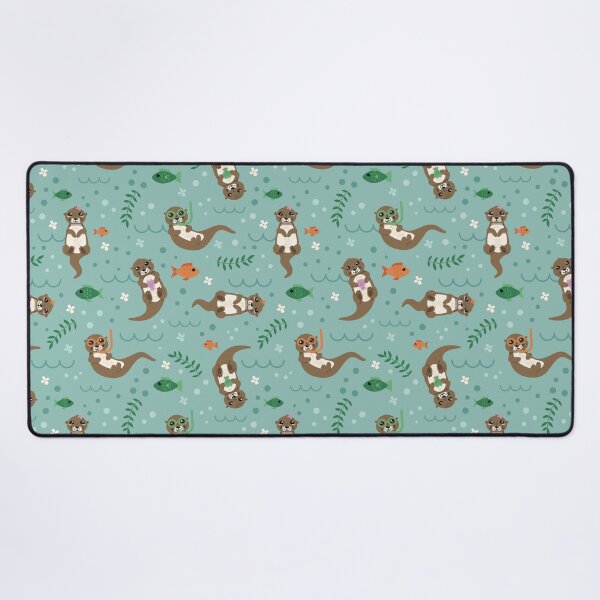 Item preview, Kawaii Otters Playfully Swimming designed and sold by latheandquill.