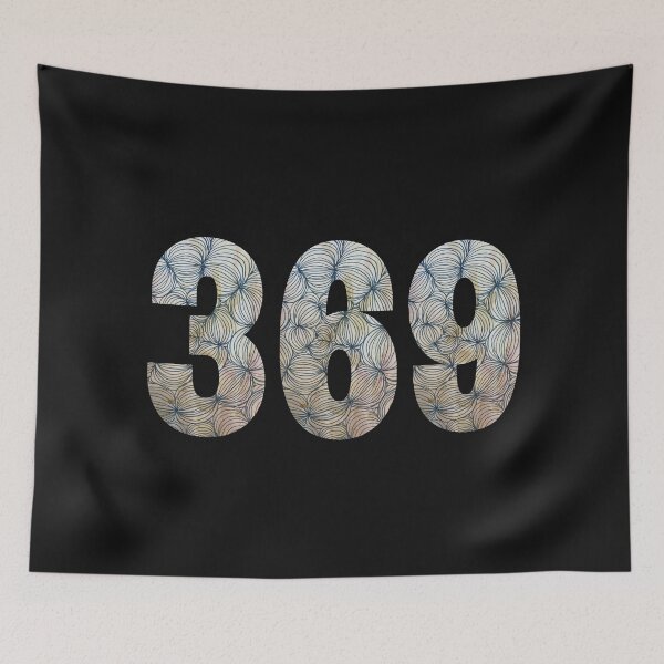 Item preview, Tesla magic manifesting numbers with multicolored abstract interiors designed and sold by Mary Egan.