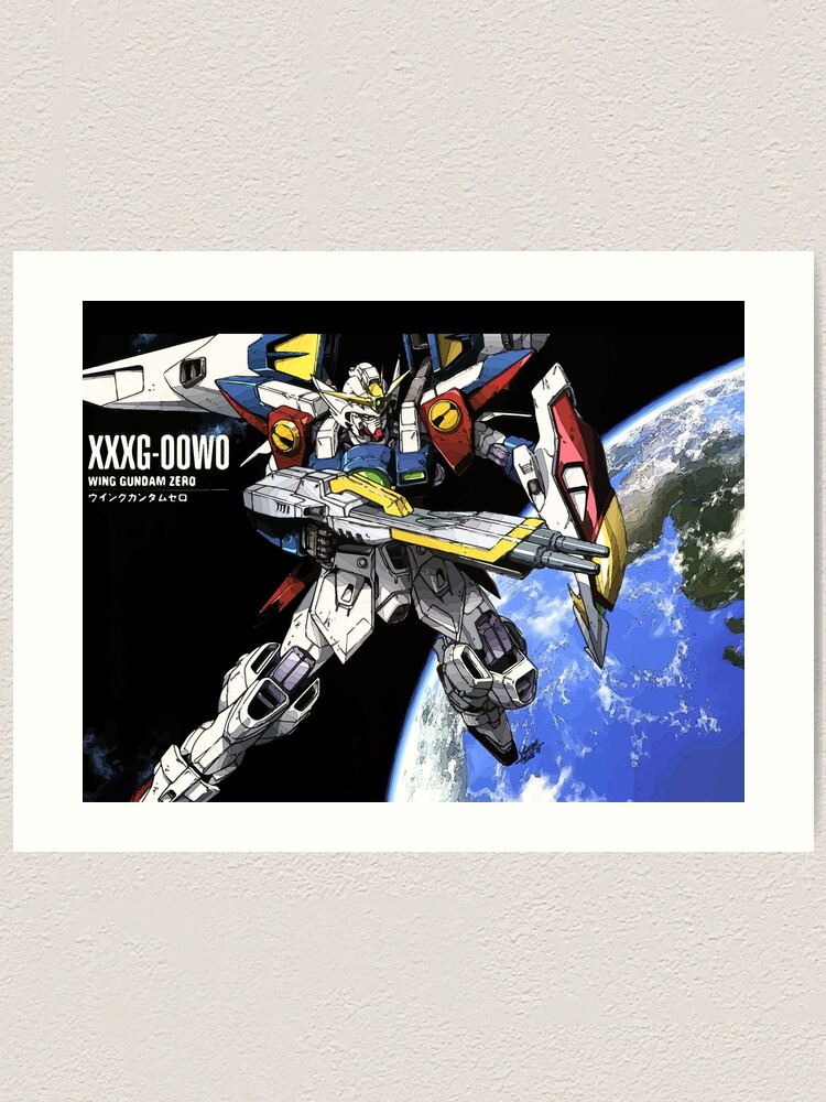 Gundam Wing Zero Art Print By Lman32 Redbubble