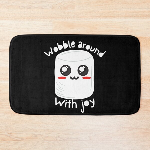 Item preview, Kawaii White Marshmallow - Wobble around with joy  designed and sold by SalxSal.