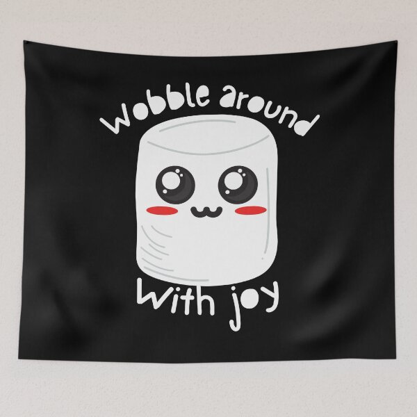 Item preview, Kawaii White Marshmallow - Wobble around with joy  designed and sold by SalxSal.