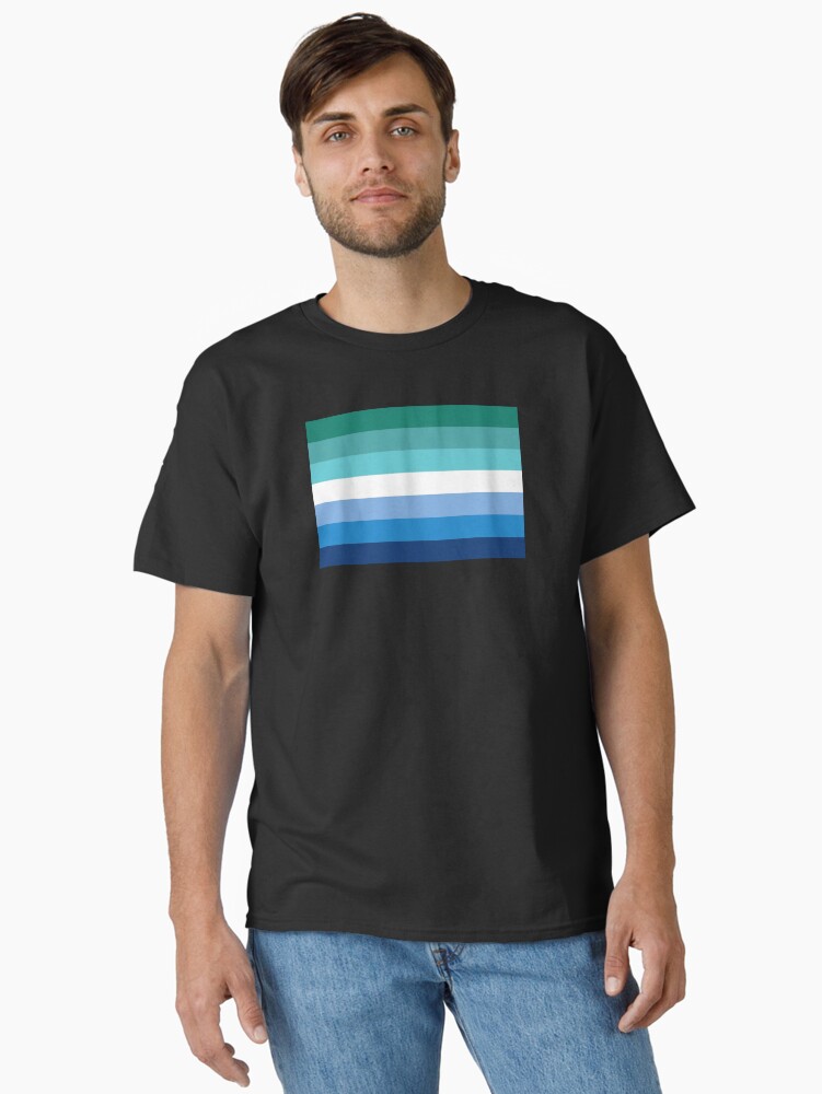 Thumbnail 1 of 7, Classic T-Shirt, Gay Male Pride Flag designed and sold by Gayesthetic.