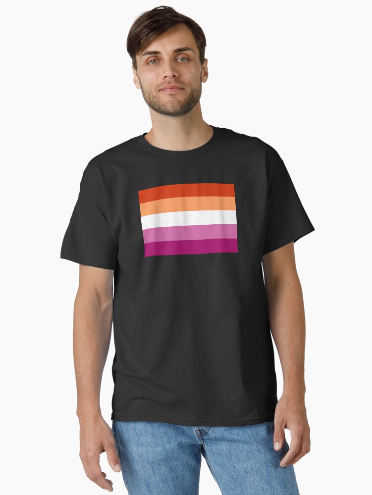 Thumbnail 1 of 7, Classic T-Shirt, Lesbian Pride Flag designed and sold by Gayesthetic.