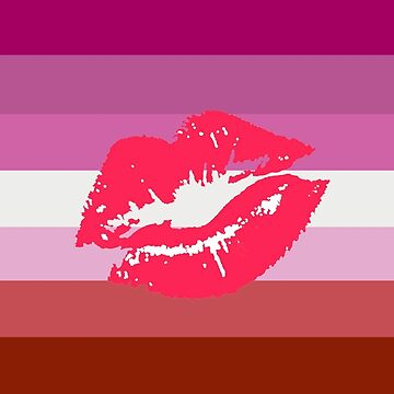 Artwork thumbnail, Lipstick Lesbian Pride Flag by Gayesthetic