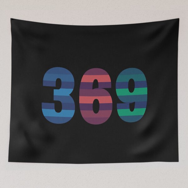 Item preview, Tesla magic manifesting numbers in bold and strong stripes in blues, greens and reds. designed and sold by Mary Egan.