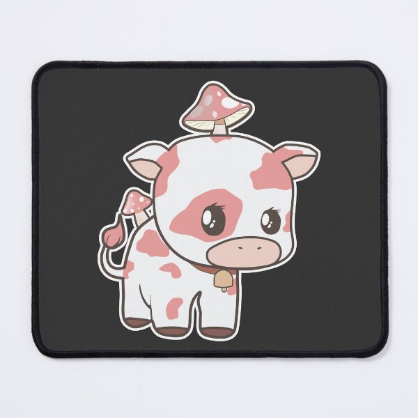 Vista previa del artículo con la obra «Mooshroom / Linda Vaca Kawaii con Hongos / Vacas Kawaii», diseñado y vendido por CoolSkin.