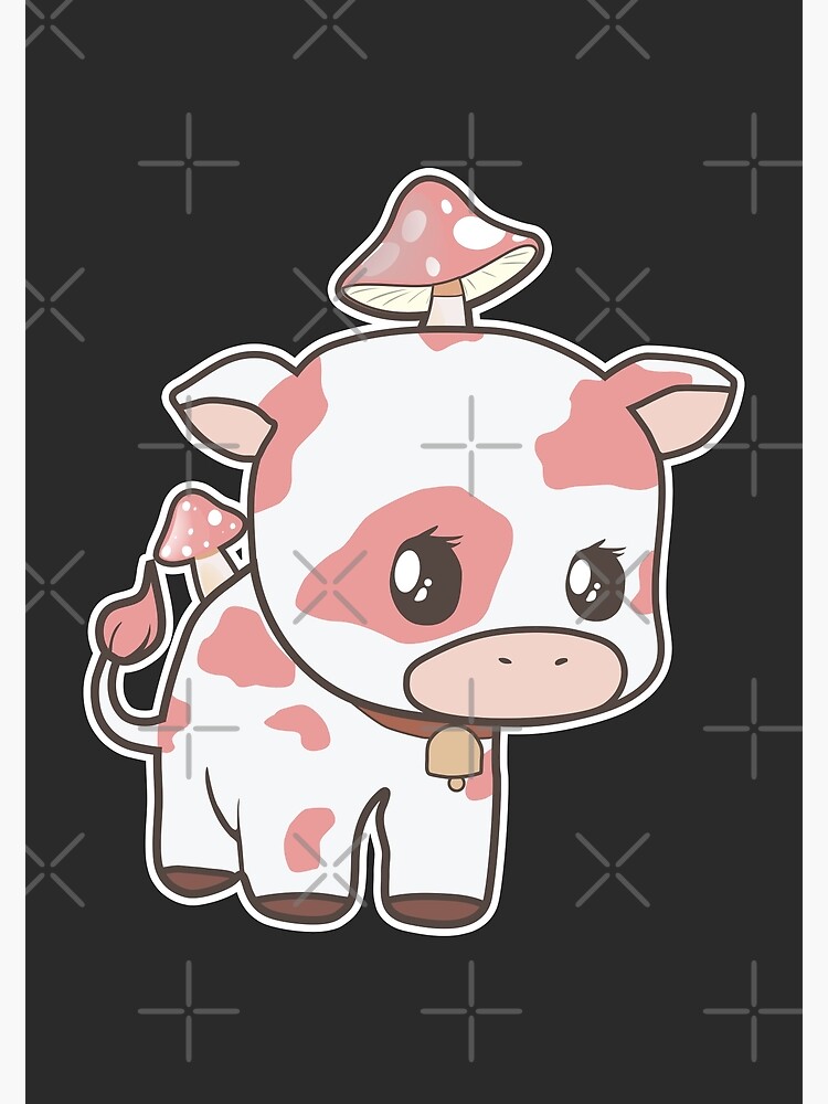 cow print Greeting Card for Sale by kawaii-customs