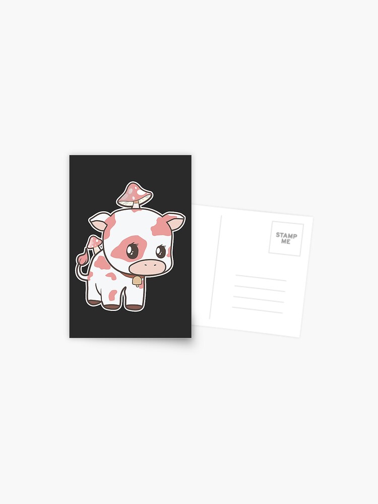 Strawberry Cow kawaii Greeting Card for Sale by MayBK