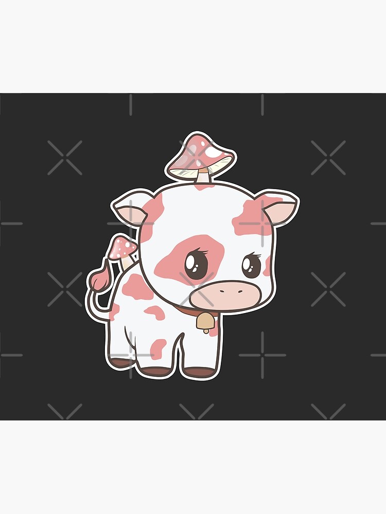 Strawberry Cow kawaii Greeting Card for Sale by MayBK