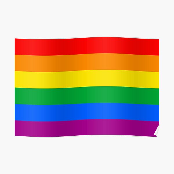 Lgbtq Rainbow Pride Flag Poster For Sale By Gayesthetic Redbubble