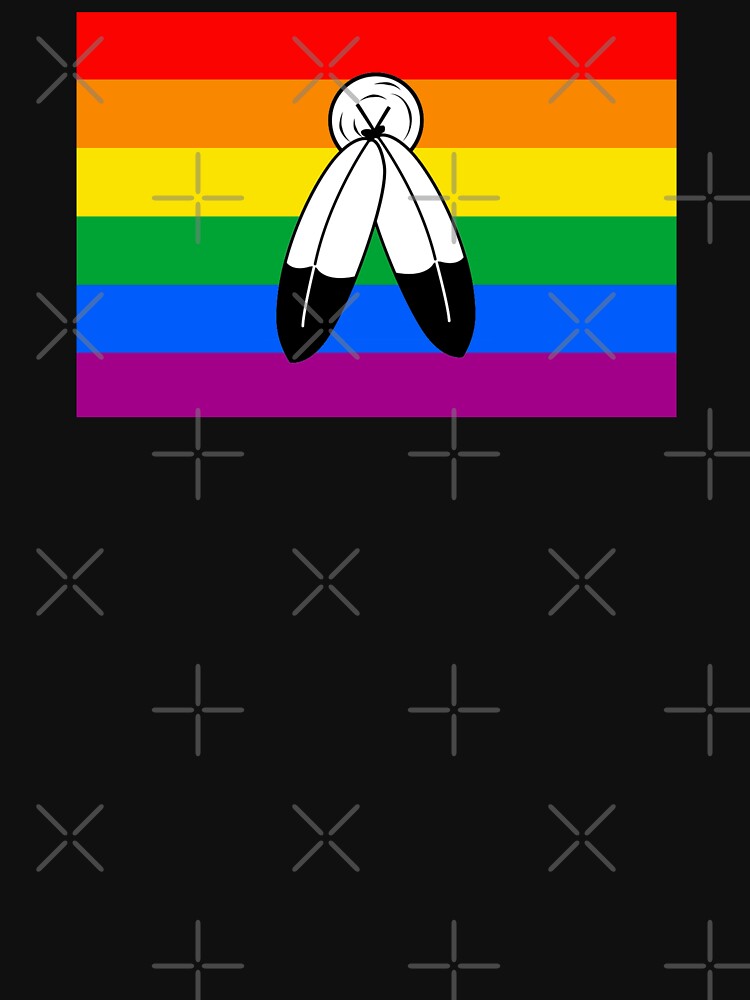 Thumbnail 7 of 7, Classic T-Shirt, Two Spirit LGBTQ+ Pride Flag designed and sold by Gayesthetic.