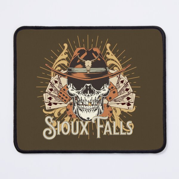 Item preview, Sioux Falls Gambling Skull Western South Dakota designed and sold by CattlettArt.