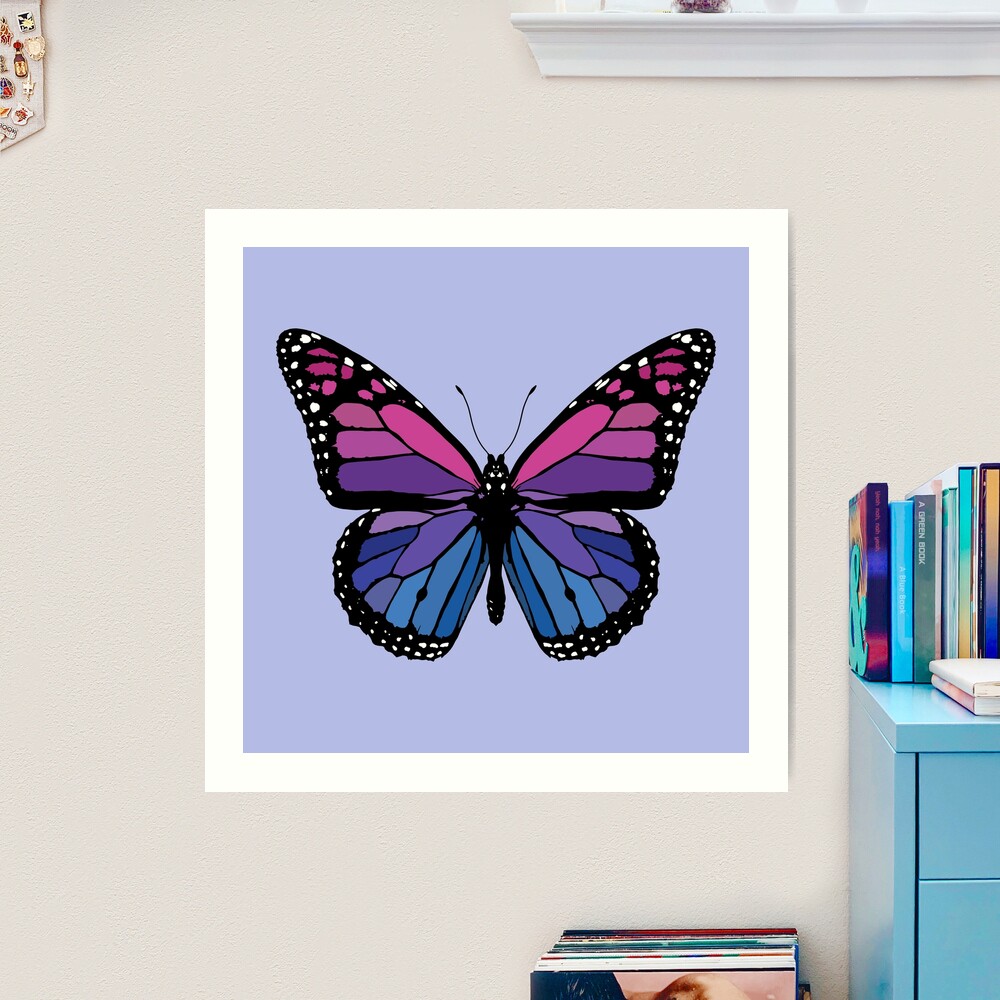 Moss and butterfly wall art