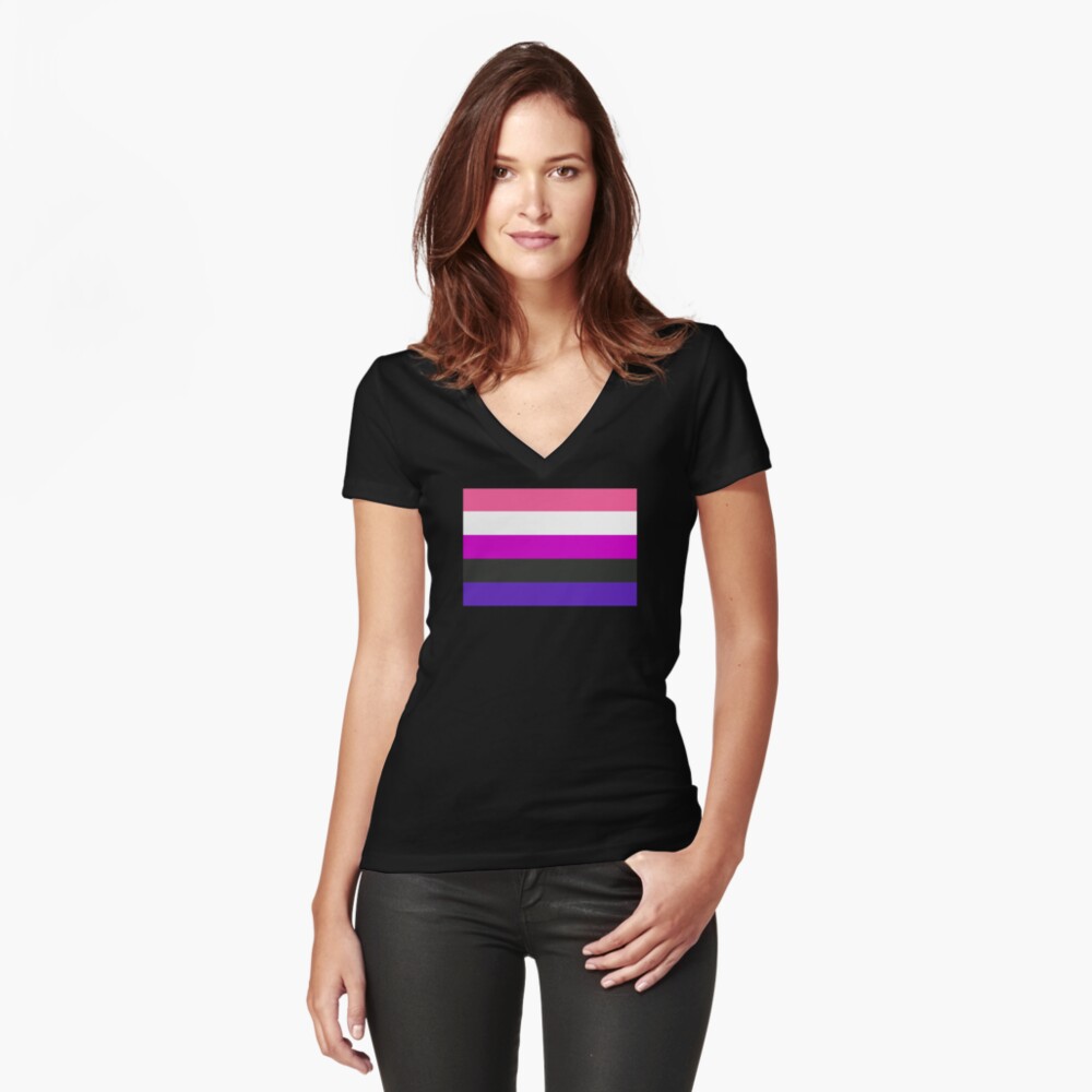 Item preview, Fitted V-Neck T-Shirt designed and sold by Gayesthetic.