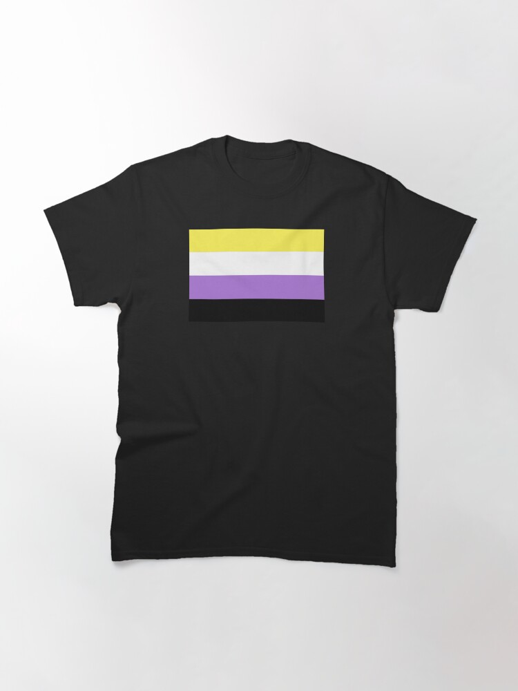 Thumbnail 3 of 7, Classic T-Shirt, Nonbinary Pride Flag designed and sold by Gayesthetic.