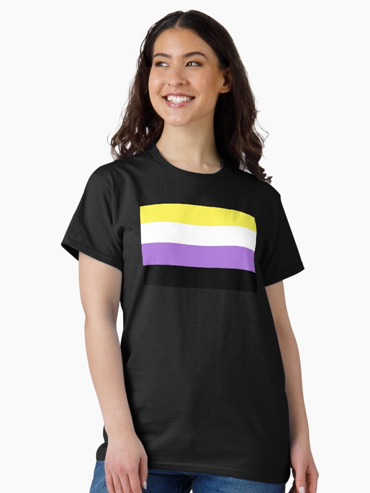 Thumbnail 2 of 7, Classic T-Shirt, Nonbinary Pride Flag designed and sold by Gayesthetic.