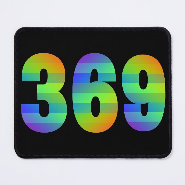 Item preview,  Tesla magic manifesting numbers in bold affirming rainbow stripes  designed and sold by Mary Egan.