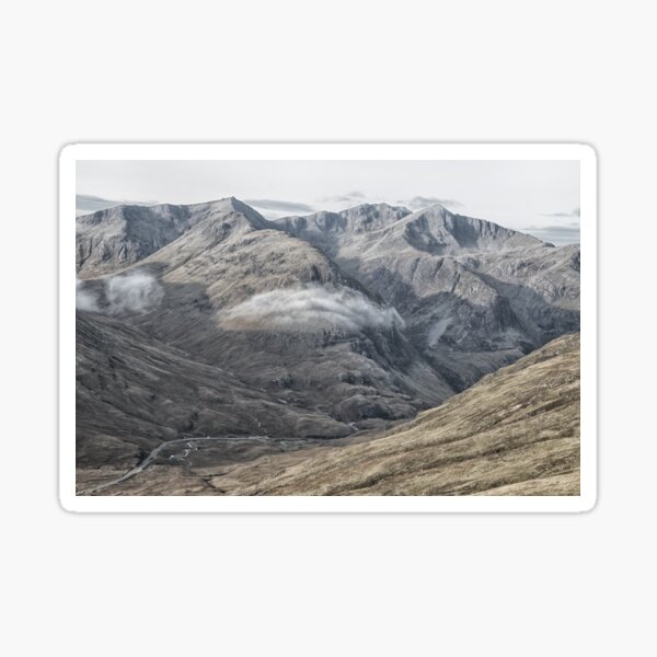 Landscape Bidean nam Bian Glencoe Scotland Sticker
