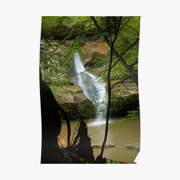 Around the corner, waterfall Poster