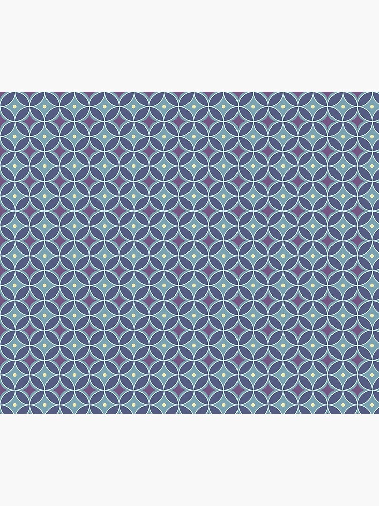 Blue and Purple Indonesian Batik Seamless Pattern by ddpvk