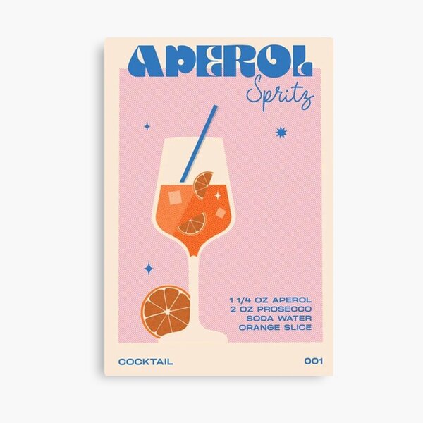 Retro Aperol Sprits Canvas Print