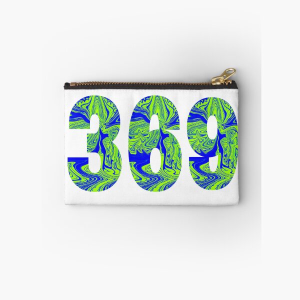 Item preview, Tesla magic manifesting numbers ina vibrant and bold, blue and green psychedelic liquid design designed and sold by Mary Egan.
