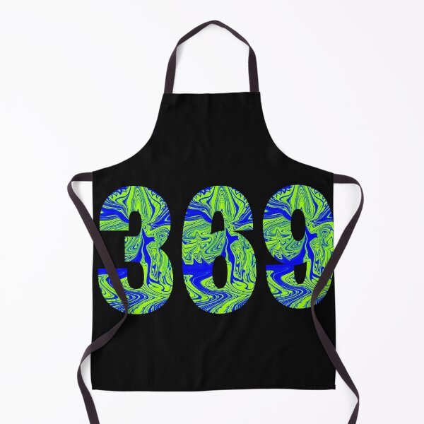 Item preview, Tesla magic manifesting numbers ina vibrant and bold, blue and green psychedelic liquid design designed and sold by Mary Egan.