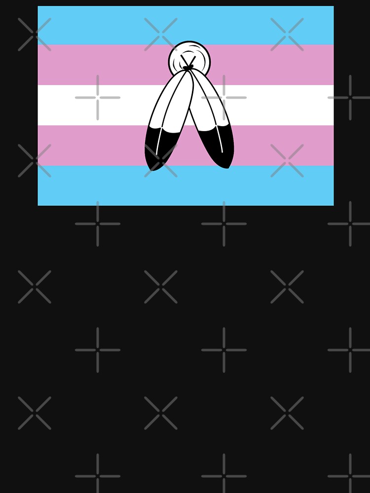 Thumbnail 7 of 7, Classic T-Shirt, Two Spirit Trans Pride Flag designed and sold by Gayesthetic.