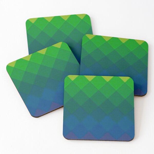 Item preview, Green and blue tones diamond abstract designed and sold by Cyber-Spider.