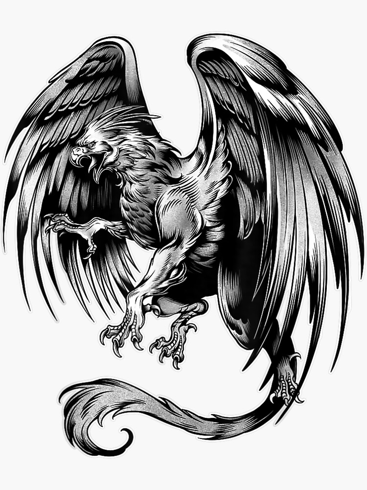 "Griffin Mythological Creature Bird Lion Gryphon Legend" Sticker By ...