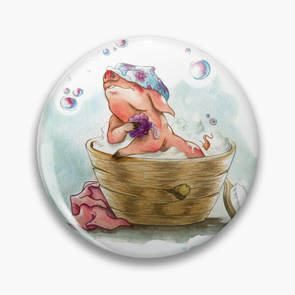 Item preview, Piggy Bathroom ~ Cute Home Decor designed and sold by Badlungsart.
