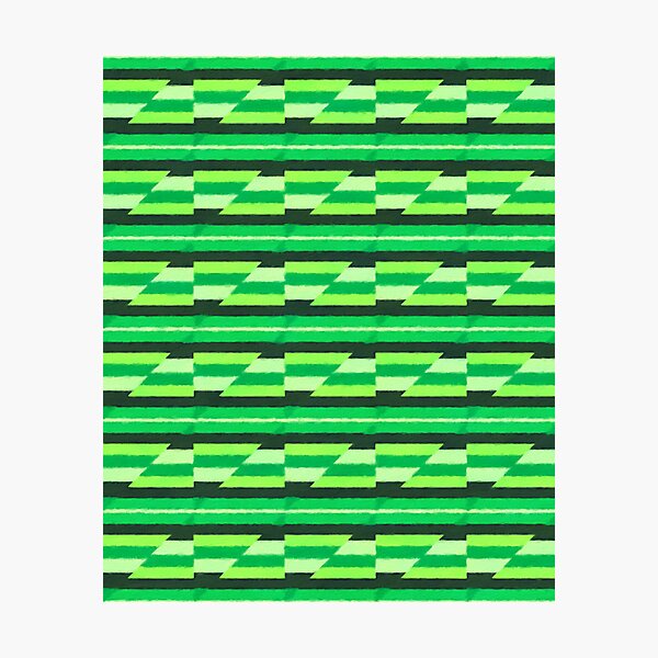 Item preview, Patrón de rayas geométricas abstractas verdes coloridas designed and sold by Zeph1.
