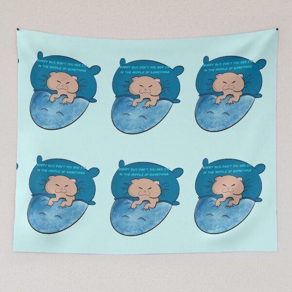 Item preview, Cute sleepy cat in bed with a bit of attitude - Cat Mom/Dad designed and sold by MeowMeowsShop.