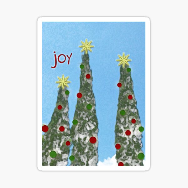 Joy, Christmas Card Sticker