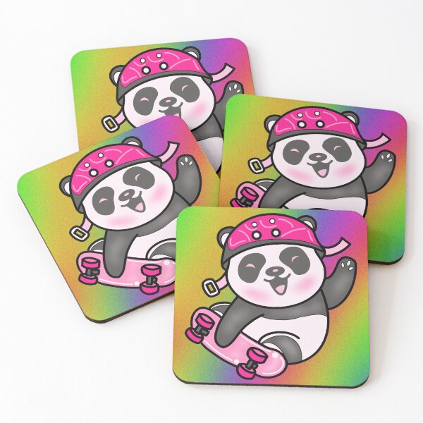 Item preview, The Colorful Smile Surf Skate Panda designed and sold by MyMemoriesArts.