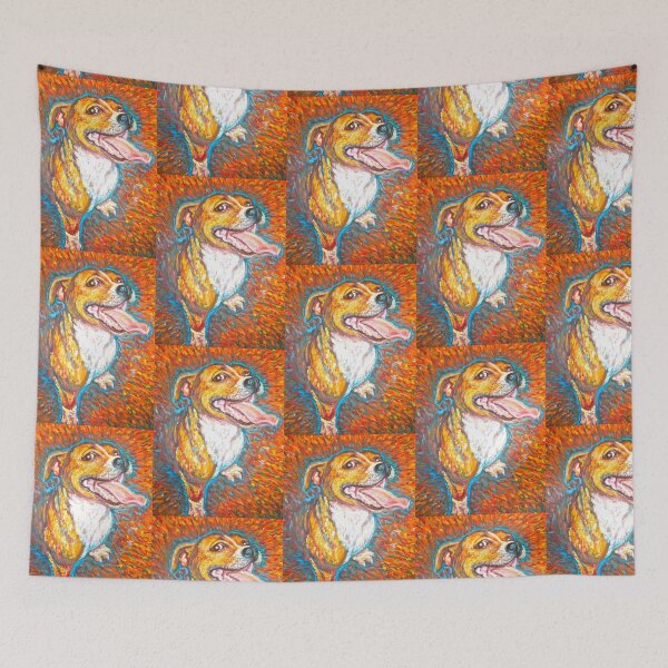 Item preview, Laughing Dog Happy Staffy designed and sold by ChloeShalini.